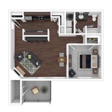One Bedroom One Bath  | DuPont WA Apartments | Trax at DuPont Station