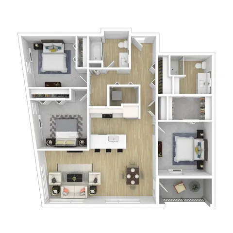 3 Bed 2 Bath Apartment | Apartments For Rent In Portland, OR | Splash Apartments
