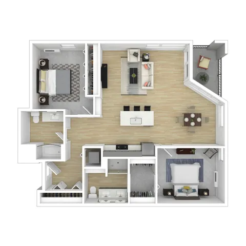 2 Bed 2 Bath Apartment | Apartments For Rent In Portland, OR | Splash Apartments