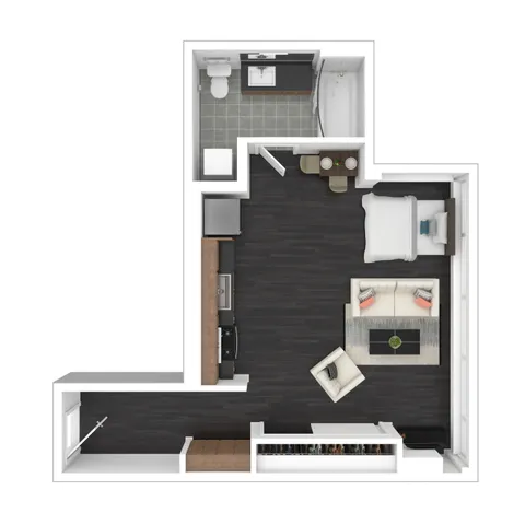 Studio Unit | Apartments For Rent In Belltown, Seattle, WA | The Confidential