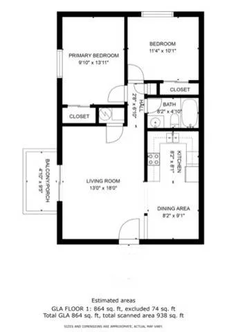 Summit 2 bed Floor Plan