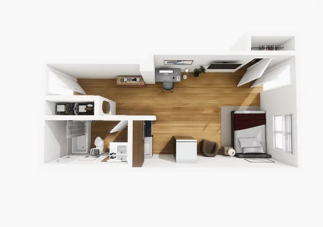 Studio C floor plan at Winchester Arms in Dover, NH