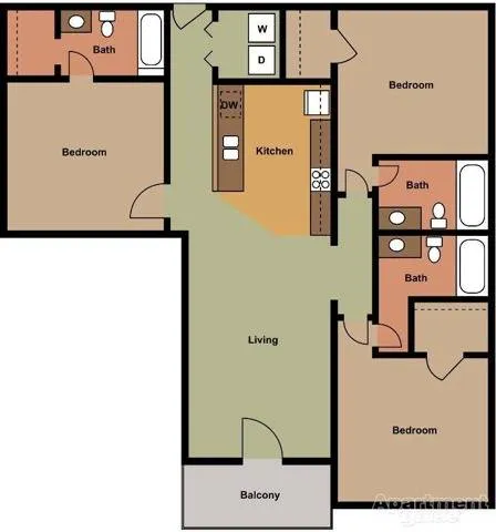 3 Bed / 3 Bath House