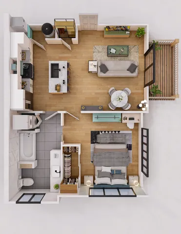 Havenbloom One Bedroom Floorplan