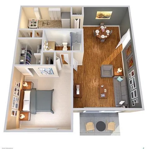 1 bedroom floorplan