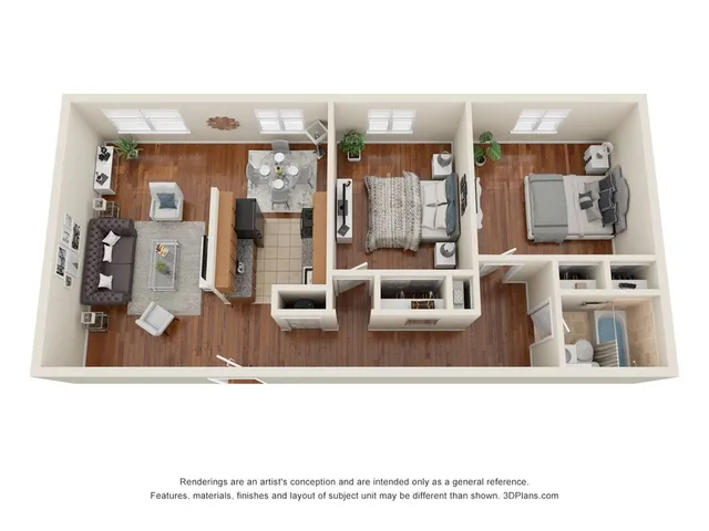 2 bedroom brunswick