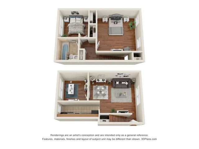 2 bedroom duplex w/ den