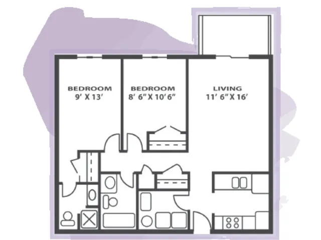 2 Bedrooms 1.75 Bathroom in Southridge