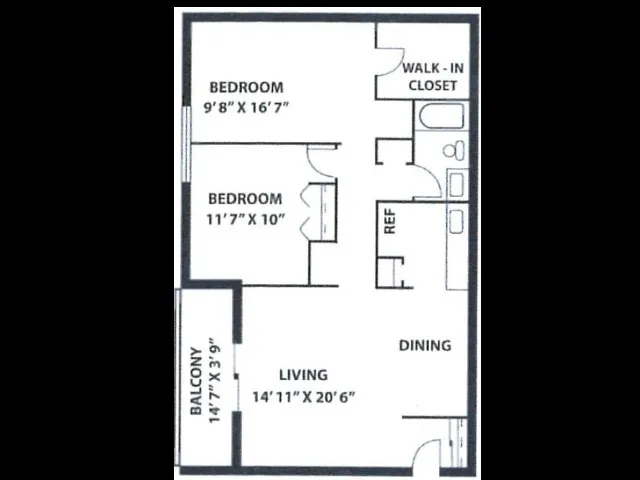 2 Bedroom 1 Bathroom in Briargate 1