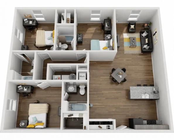 Southland 3x3 Floor Plan