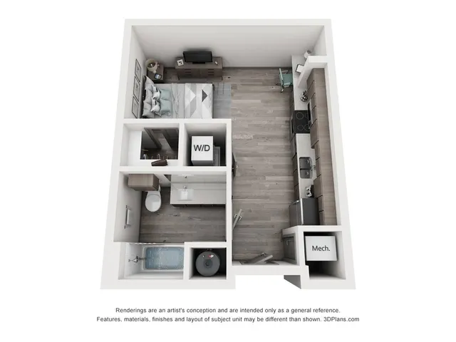 The Studio Classic floorplan is 415 sq. ft.