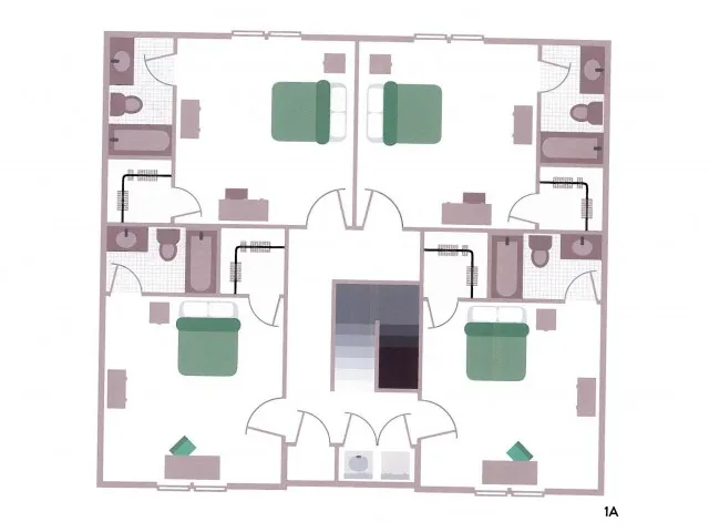 4 bed, 4 bath floorplan is 2068 sq. ft.