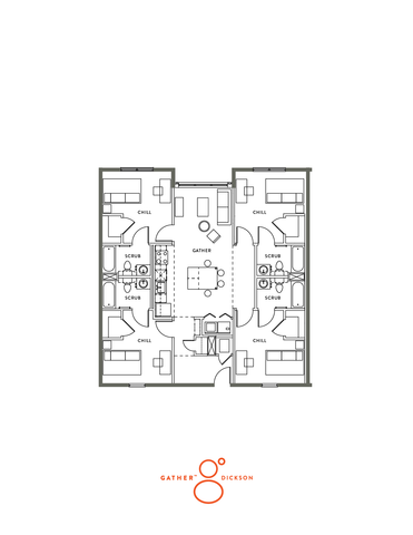 The 4 bedroom 4 bathroom floorplan is 1485 sq. ft.