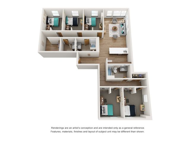 5x2.5 Bedroom Floor Plan - Stateside
