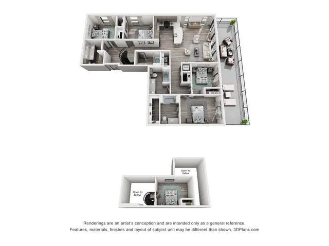 The 5 bedroom, 4 bathroom plus loft floorplan is 1820 sq. ft.