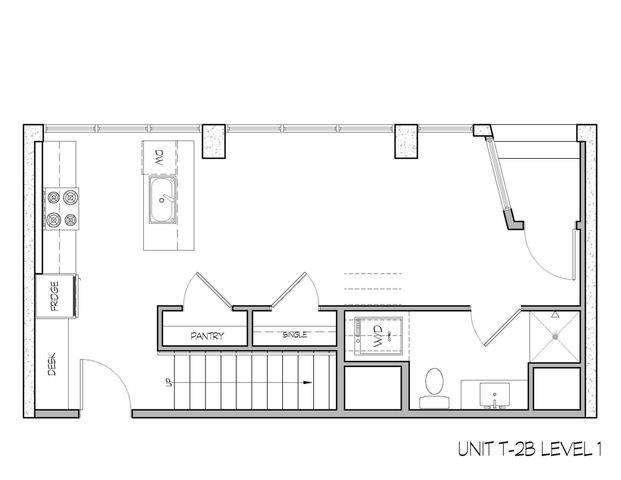 Townhome 2 bedroom- level 1
