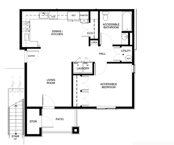 1-Bedroom (1B) Type A