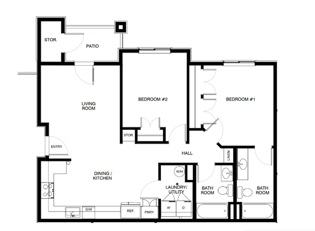 2 Bedroom (2C) Upper Level