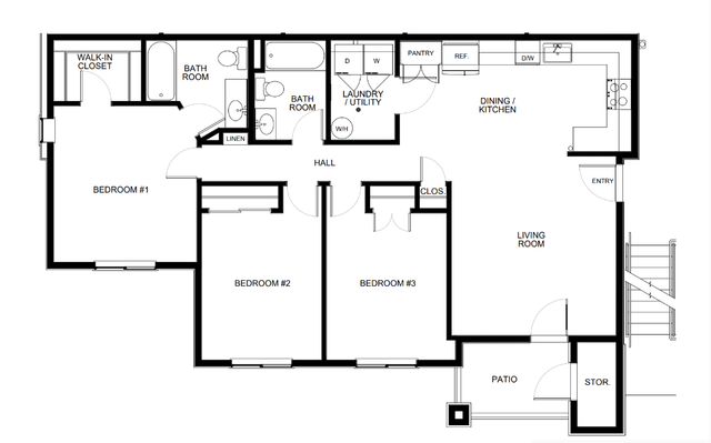3 Bedroom (3D) Upper Level