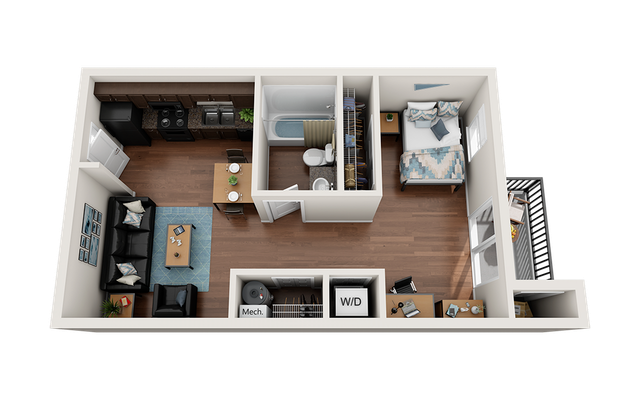 The Forum at Sam Houston Studio Floor Plan