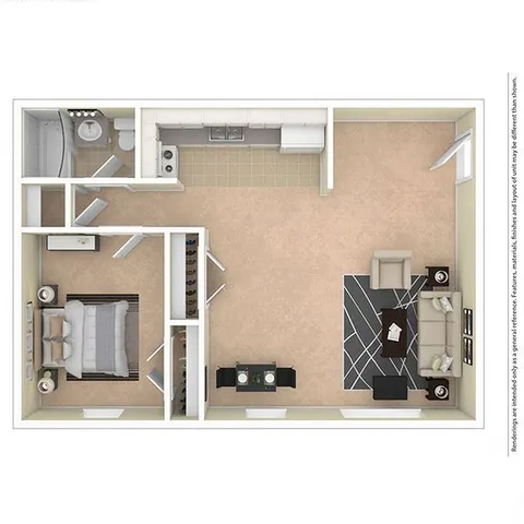 DublinVillage 1BD 1Bath 629sqft