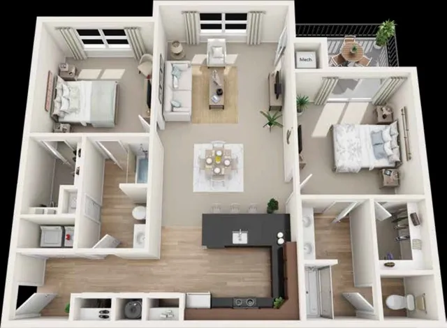 Toftrees Highwoods 2BD 2Bath 1240sqft