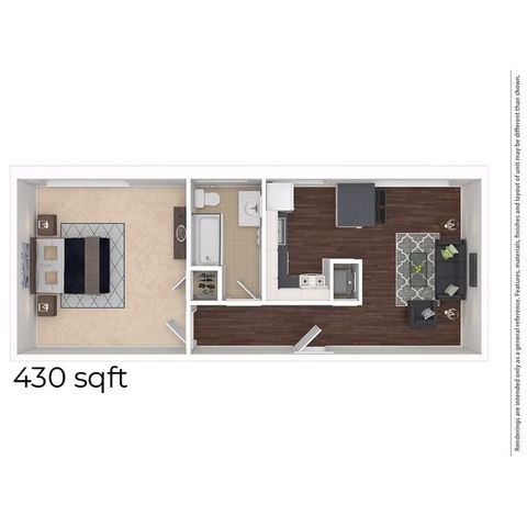 Athens 1BD 1Bath 430sqft