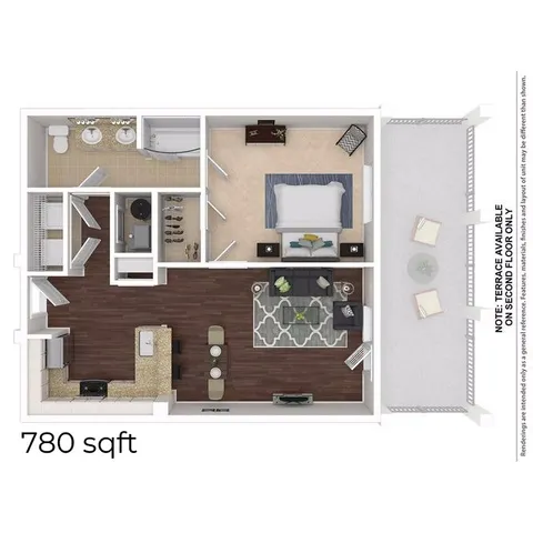Athens 1BD 1Bath 780sqft