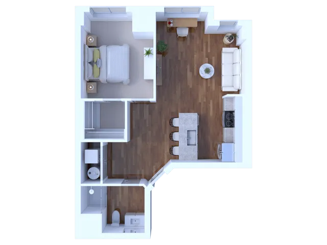 1 Bedroom/1 Bathroom-682/695 square feet