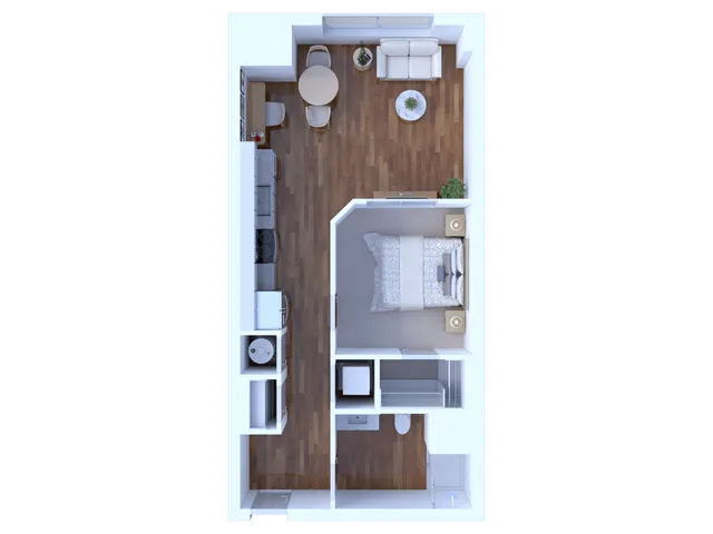 1 Bedroom/1 Bathroom Jr.-612 square feet
