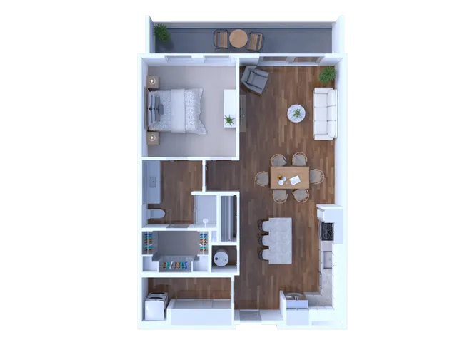 One Bedroom One Bath 781 Sqft