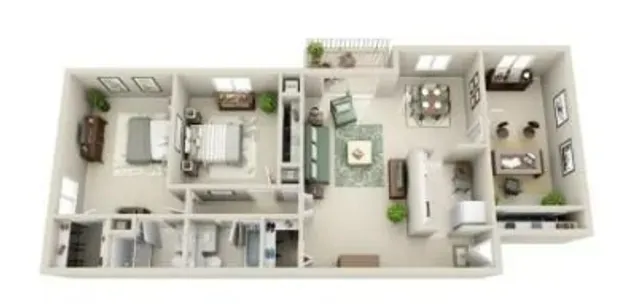 2 Bedroom large den
