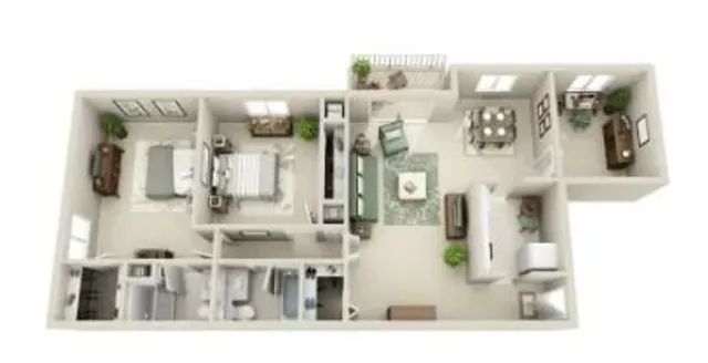 2 Bedroom small den