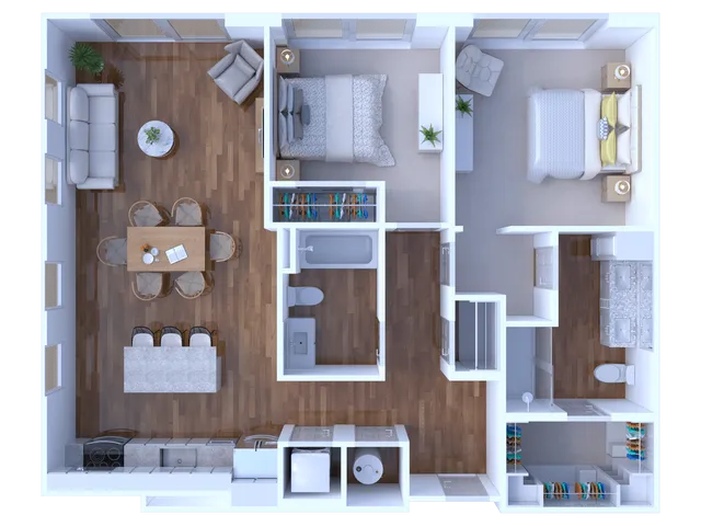 2 Bed/2 Bath 1108 Sq. Ft.