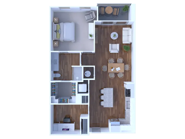 1 Bed/1 Bath 906 sq ft
