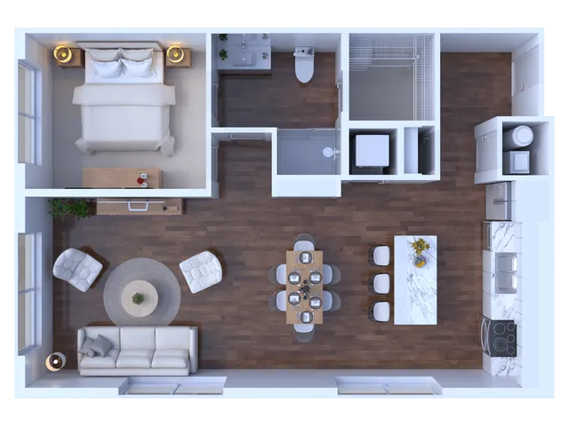 1 bedroom 1 bath Jr. C7 815 sqft
