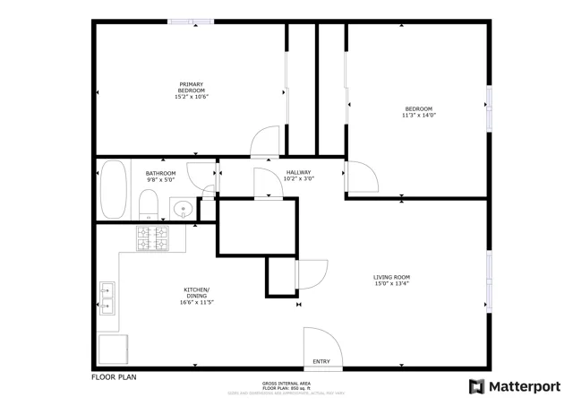 2 BDRM 1 BATH