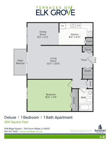 1 bedroom 1 bath floor plan