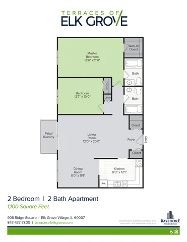 2 bedroom 2 bath floor plan