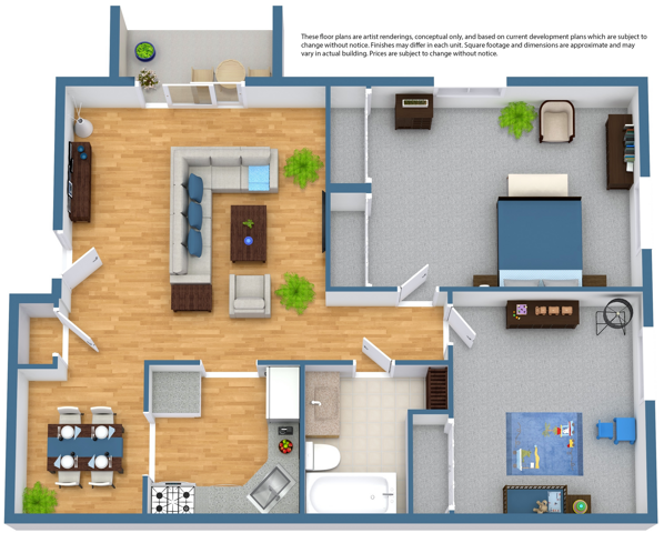 2 bedroom 1 bath Renovated