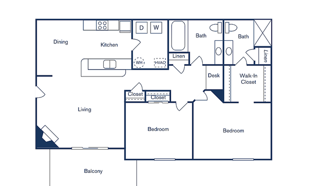 2x2 1007 sqft
