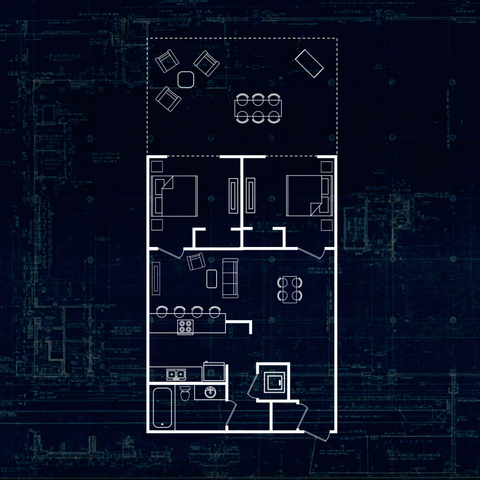 2 Bedroom + Courtyard (The Vox I)