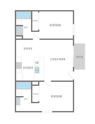 2 Bed 2 Bath