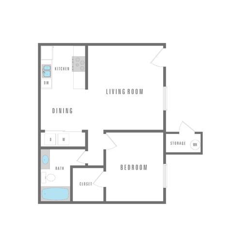 1 bed, 1 bath