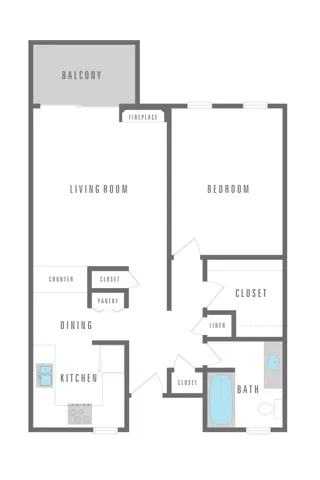 1 Bed 1 Bath