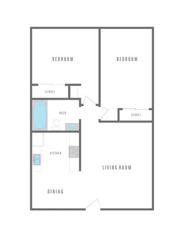 2 Bed 1 Bath