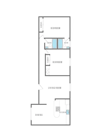 2 Bed 2 Bath
