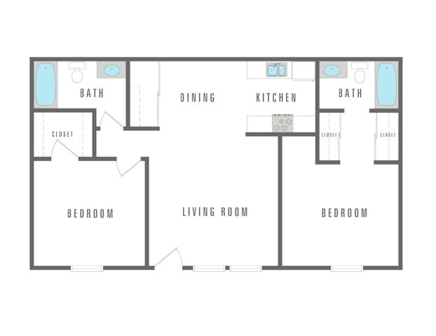 2 Bedroom 2 Bath