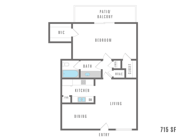 Blue Vine 1x1a 715 SF