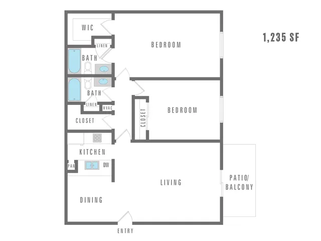 Blue Vine 2x2 1235